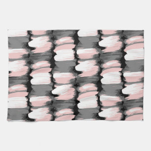 Linge De Cuisine Vintage brosse, décoration dans les tons gris-rose