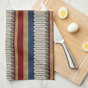 Linge De Cuisine Vintage Colonial laiton et galon ID1309
