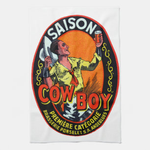 Linge De Cuisine Vintage Cowboy Ale