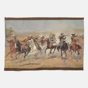 Linge De Cuisine Vintage Cowboys, A Dash For Timber par Remington