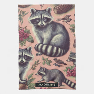 Linge De Cuisine Vintage Cute Racoon