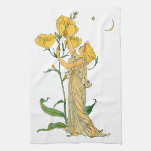 Linge De Cuisine Vintage Fairy Tale, Soirée Primrose, Walter Crane