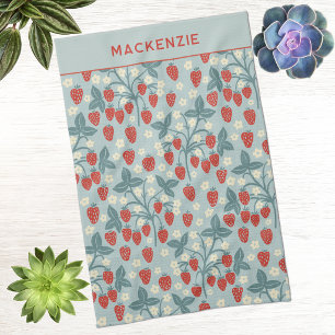 Linge De Cuisine Vintage Floral Botanique Cottagecore à la Fraise