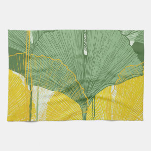 Linge De Cuisine Vintage Ginkgo Biloba : Feuilles tropicaux