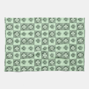 Linge De Cuisine Vintage Green St Patrick rétro shamrock motif