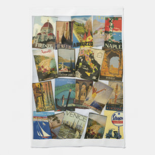 Linge De Cuisine Vintage Italie Affiches de voyage Collage
