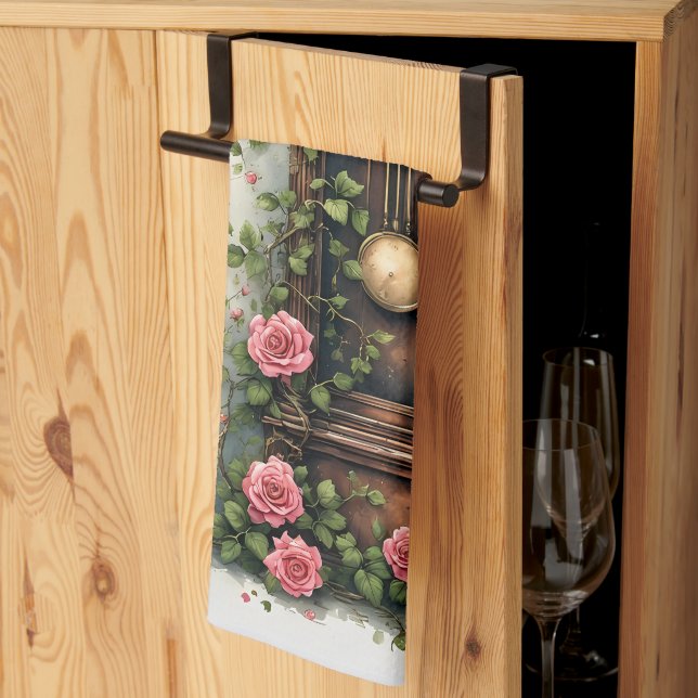 Linge De Cuisine Vintage Ivy Rose Grandfather Clock (Pliage en tiers)