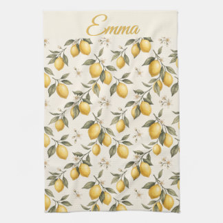 Linge De Cuisine Vintage Lemon Blossom – Elegant Botanical Citrus 