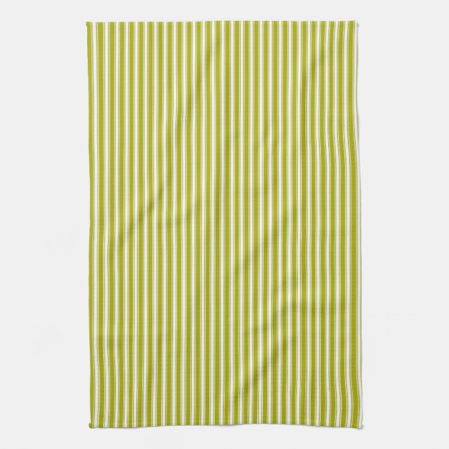 Linge De Cuisine Vintage Lime Fashion Stripes Motif (Vertical)