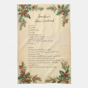 Linge De Cuisine Vintage Noël Famille de vacances Recette