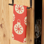Linge De Cuisine Vintage Noël Ornements Moderne<br><div class="desc">Vintage Noël Ornements Moderne serviette de cuisine</div>