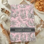 Linge De Cuisine Vintage noir rose toile de jouy imprimé<br><div class="desc">serviette de cuisine vintage couleur rose noire de jouy imprimée. Cette serviette de cuisine vintage toile de jouy s'inspire des magnifiques décors de paysages de campagne français. Les belles, classe, sophistiquées Tile impressions sont toujours en vogue en ce moment, Les designs sont classiques et romantiques avec des couleurs élégantes. Le...</div>