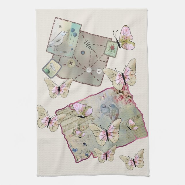 Linge De Cuisine Vintage papillon (Vertical)
