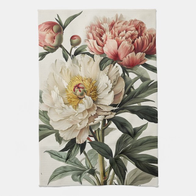 Linge De Cuisine Vintage Peonies (Vertical)
