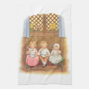 Linge De Cuisine Vintage Porridge Porridge Hot Childrys Nursery Rhy