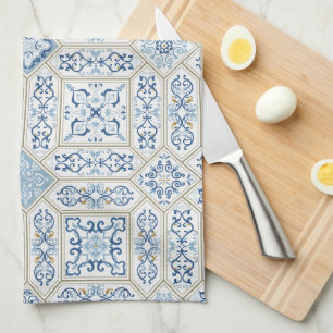 Linge De Cuisine Vintage Portugal Azulejo traditionnel