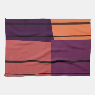 Linge De Cuisine Vintage Retro Grilles colorées Motif d'art #2
