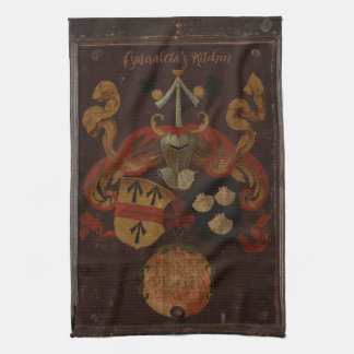 Linge De Cuisine Vintage Script Family Recipe Name Kitchen Towel