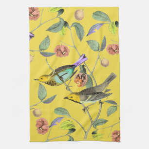 Linge De Cuisine Vintage Songbird Yellow