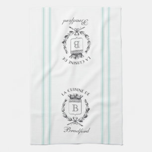 Linge De Cuisine Vintage Style français sac personnalisé Nom et mon