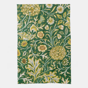 Linge De Cuisine Vintage William Morris Cherwell Vert Floral Art