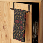 Linge De Cuisine Vintage William Morris Red Gold Poppy Floral<br><div class="desc">Transform your kitchen into a gallery of timeless style with this stunning William Morris vintage kitchen towel. Featuring a rich, intricate pattern of deep red poppy florals and golden, winding foliage against a dramatic black background, this design brings the warmth and elegance of the Arts and Crafts movement right into...</div>