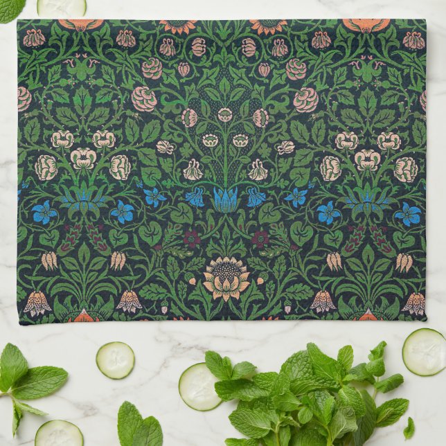 Linge De Cuisine Violet and Columbine, William Morris (Plié)
