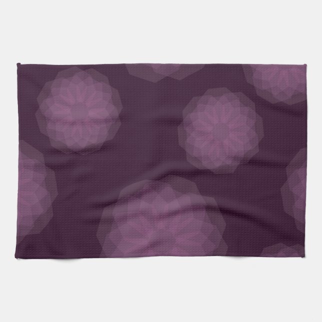 Linge De Cuisine Violet, cool, tendance moderne simple floral abstr (Horizontal)