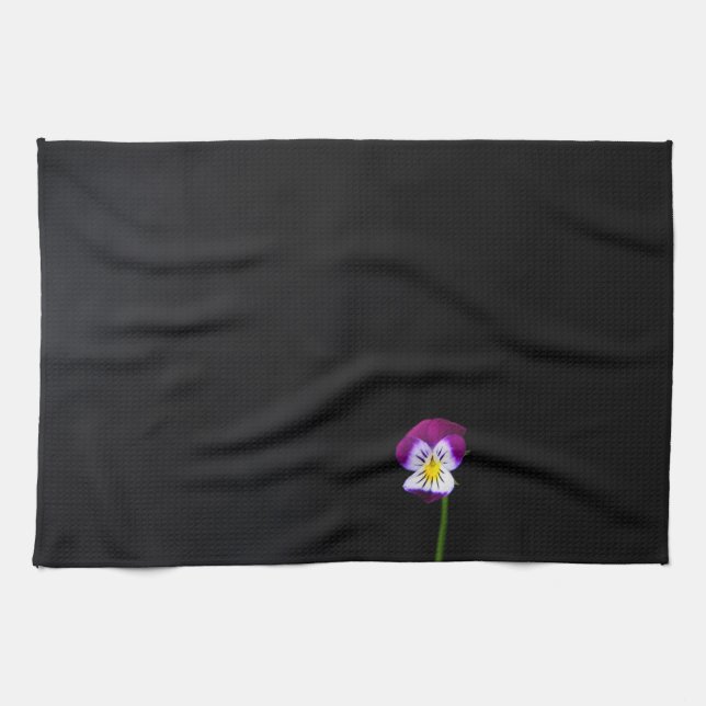 Linge De Cuisine Violet Fleur ktcna (Horizontal)