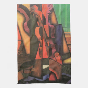 Linge De Cuisine Violon et guitare de Juan Gris, Art Cubisme Vintag