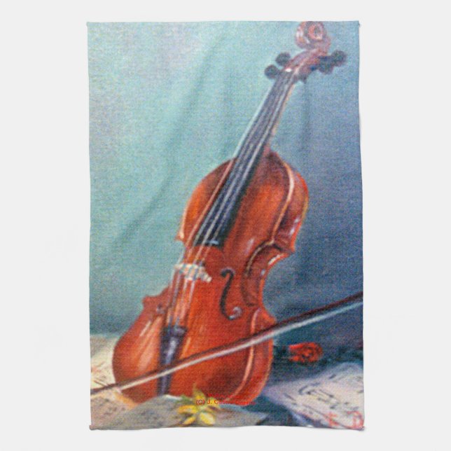 Linge De Cuisine Violon/Violon (Vertical)