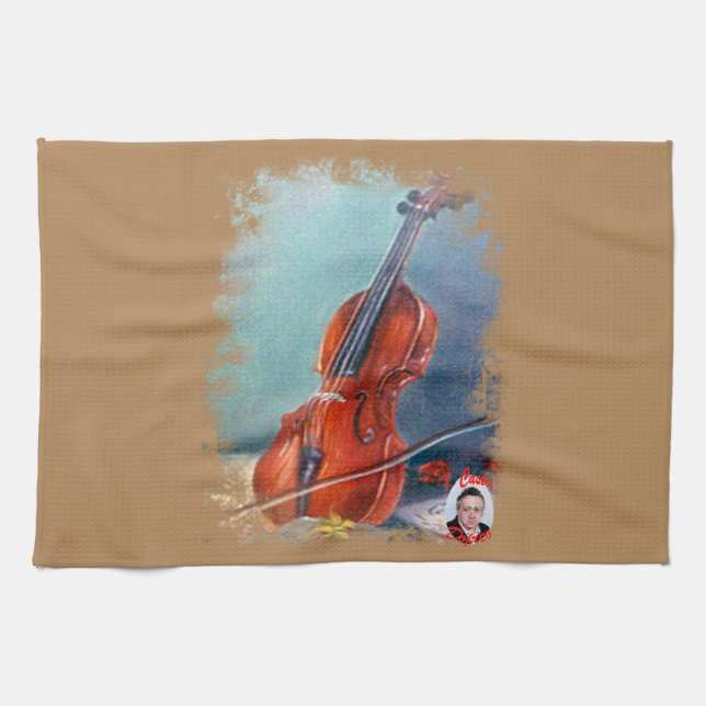 Linge De Cuisine Violon/Violon (Horizontal)