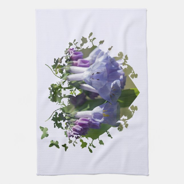Linge De Cuisine Virginia Bluebells Fleurs sauvages (Vertical)