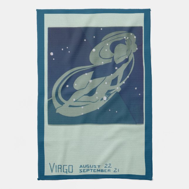 Linge De Cuisine Virgo Constellation Astrologie Zodiaque Vintage (Vertical)