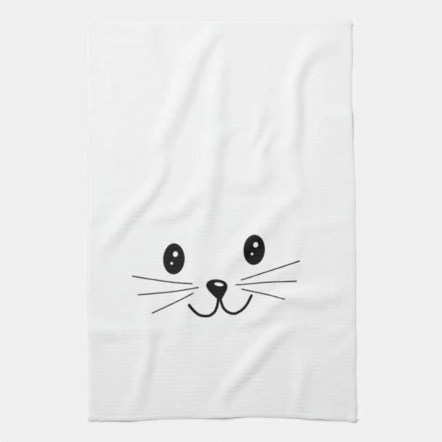 Linge De Cuisine Visage mignon de chat (Vertical)