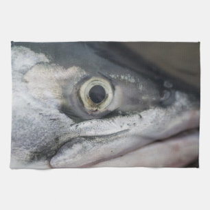 Linge De Cuisine Visage Saumon argenté
