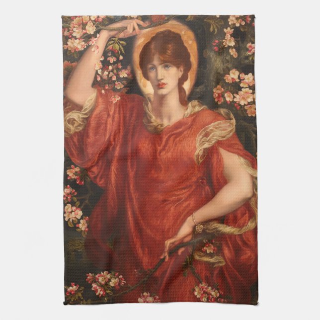 Linge De Cuisine Vision de Fiammetta (par Dante Gabriel Rossetti) (Vertical)