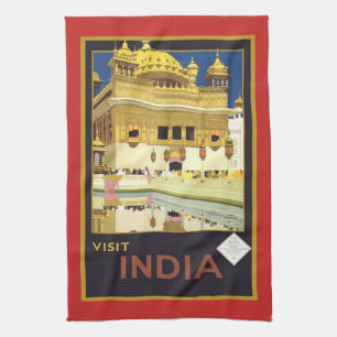 Linge De Cuisine Visiter le Poster vintage indien