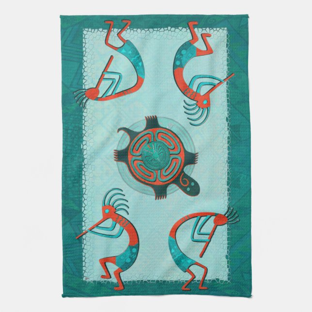 Linge De Cuisine Visitors Native Folk Art (Vertical)