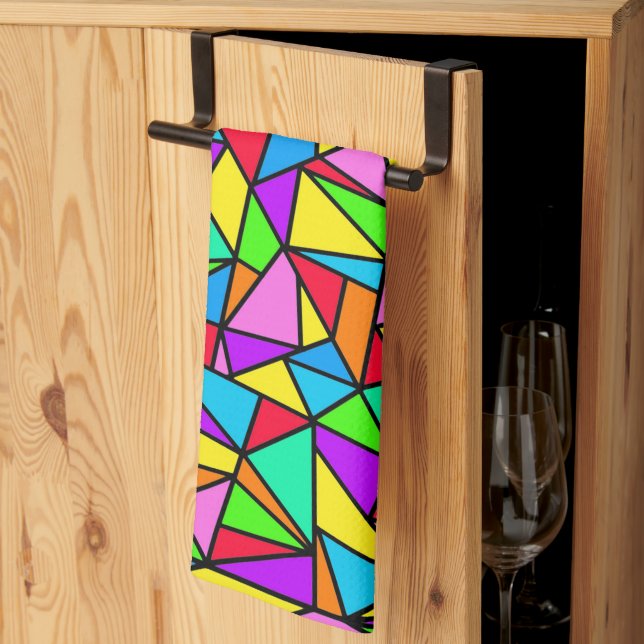 Linge De Cuisine Vitrail Arc-en-ciel (Pliage en tiers)