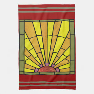 Linge De Cuisine Vitrail Art Déco 3