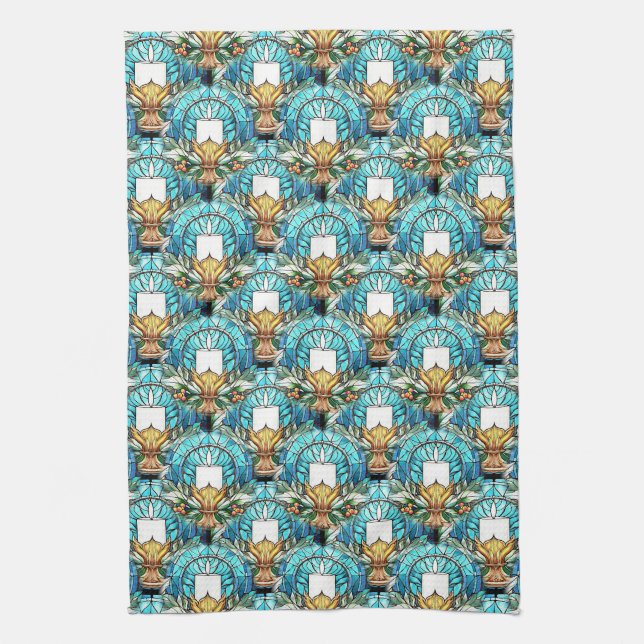 Linge De Cuisine Vivid Verre Trait Holly Et Motif De Bougie (Vertical)