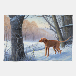 Linge De Cuisine Vizla Laissez tomber la neige de Noël