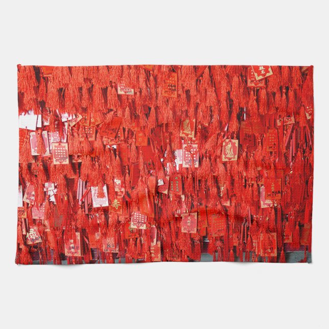 Linge De Cuisine Voeux rouges (Horizontal)