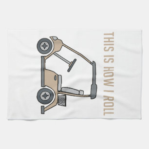 Linge De Cuisine Voici comment je roule Golf Panier Funny Golfers