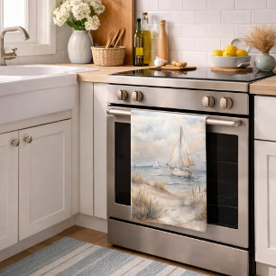 Linge De Cuisine Voile paisible Watercolor Côte