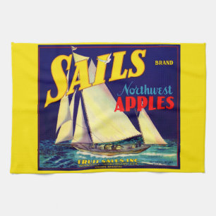 Linge De Cuisine Voiles des années 1930 Les pommes du Nord-Ouest cr