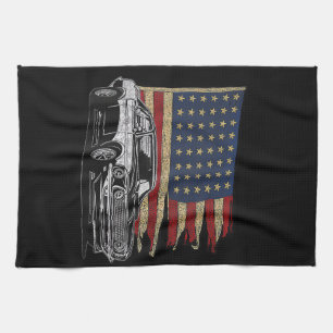Linge De Cuisine Voiture de Sport Muscle Américaine Drapeau Muscle