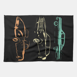 Linge De Cuisine Voitures Vintage - 80s & 90s Graphic Retro