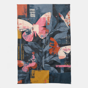 Linge De Cuisine Vol de Papillon Abstrait Vibrant (6)